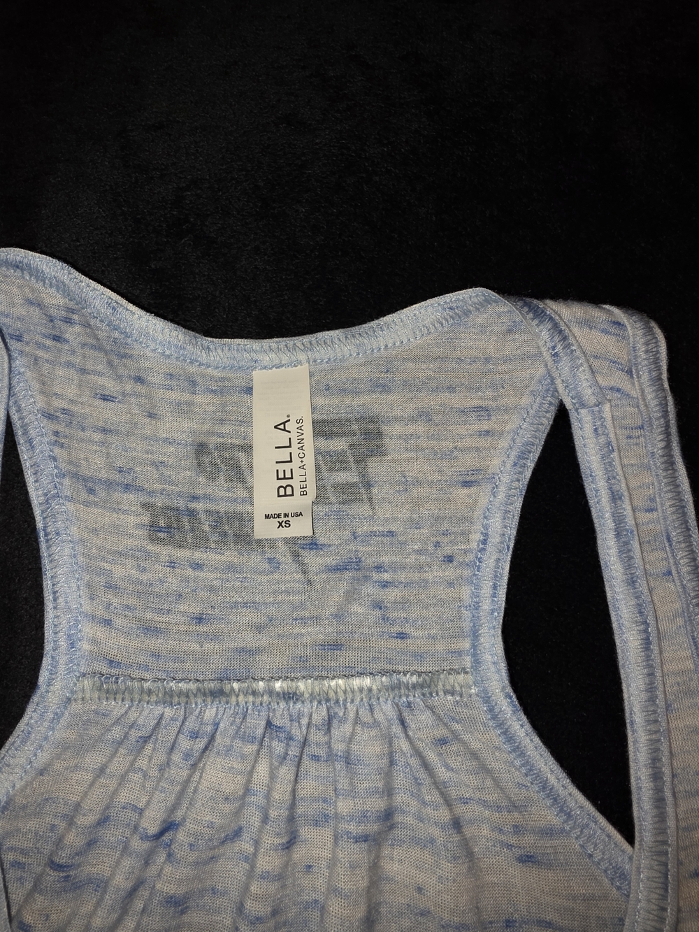 White/Blue Racerback Tank with Color Splash Eye Graphic - Picture 2 of 3